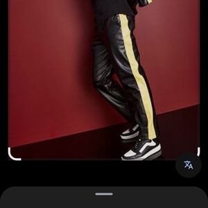 Royalty For Me Black and Yellow Sweatpants with Sporty Design